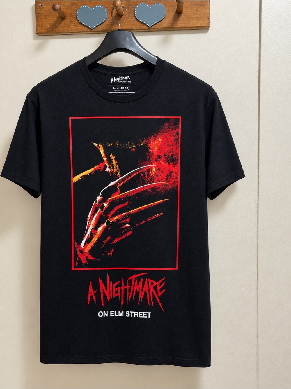 Amazon Black A Nightmare on Elm Street Graphic Tee with Red Print